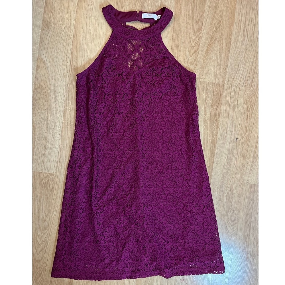 Candie’s Burgundy/Purple Lace Dress